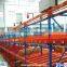 Carton flow pipe rack with wheels