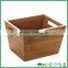 Candy storage holder in bamboo with handle