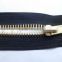 5# metal brass zipper close end zipper with plating brass locking slider jacket zipper