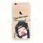 Transparent phone case mobile phone case for iphone 6 with clear TPU material,4.7 inch phone case cartoon design for iphone 6s