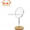 Fashion bamboo single sided tabletop cosmetic mirror
