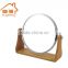 Fashion bamboo single sided tabletop cosmetic mirror