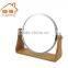 Fashion bamboo single sided tabletop cosmetic mirror