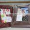OEM design home decoration exquisite leather square acrylic photo frame