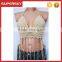 K-72 Women Sexy Halter Crochet Cami Bra Hollow Bikini Tank Tops Beach Wear Crop Lace Vest