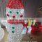 120cm Hot Sale Outdoor Crystal Lighted Outdoor Snowman