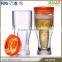 Christmas multicolour insulated plastic beer mug with straw