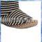 black and cream knitted winter boots women/slipper boots