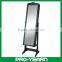 Floor Standing Wooden Furniture Chinese Mirrored Jewelry Cabinet with Wavelike Door Top and Classic Design