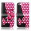 Fashion cute clip colorful printing bowtie leather case for iphone 6/6s in China