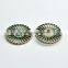 New arrival 200 pcs Antique Green color DIY necklace pendants high quality zinc alloy plated jewelry accessory round Charms A739