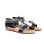 CX051 2017 summer ladies contrast wedged sandals