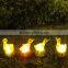 Little duck animal figurines solar sensor lights
