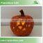 Cutout cearmic pumpkin decoration with LED candle light