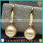 Top quality hot selling south sea shell pearl hoop earrings