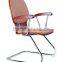 fashion leather swivel office reception chair with wooden AH-184
