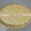 Cheap Color Oval Painted Wave Bamboo Woven Bowl Salad Cold Dish Bread Plate