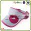 2015 New Fashion 3d embroidery PVC Custom cap Cotton Sun Visor hats
