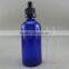 1oz blue Glass eliquid dropper bottle with childproof cap