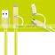 Popular 2 in 1 Micro Usb 2.0 Data Cable Male to Female for iphone,Samsung