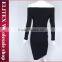 Wholesale fashion stock off shoulder sexy ladies one piece dress party