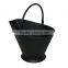 Fireplace Tools Metal Black Coal Bucket Ash Holder With Metal Shovel