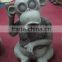 Home & garden decor fiberglass clay monkey sculpture set
