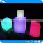 High-end good looking make plastic LED clear light up cube / rechargeable LED cube seat