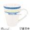 China Ceramic stoneware handpainting color strip mug