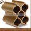Curved birch wood wine rack for bottles