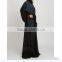 Guangzhou clothing OEM flowy effect Dark Navy Umbrella Cut Abaya