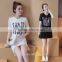 Plus size good quality fashion new arrival printed women t shirts and girl T-shirt dresses