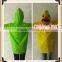 Eco-friendly children disposable plastic raincoat with cute cartoon logo