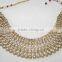 Crystal pearl Bollywood necklace jhumka EARRING bridal Set