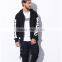 MSW0002 New American tide brand men WHITE sleeve zipper hooded printing men's sweater