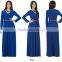 New 2016 Women's V-Neck Long Sleeve Elegant Evening muslim dress abaya