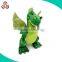 green cute stuffed dinosaur plush animal toy with spots