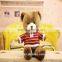 Handmade Giant plush teddy bear soft toys with strip sweater wholesale with small MOQ
