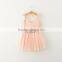 Wholesale girls sequin lace swing dress short sleeve dress