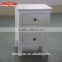 Pine Wooden Foot Rest Wheels Stool Cabinet With Drawers