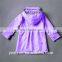 Wholesale Children Purple Rain Coat Kids Nylon Custom Raincoat cheap Windbreaker