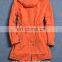 OEM Navy Parka women winter green coat high quality custom-made fleece lined with hooy