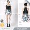 High Waisted Flowy Floral Shorts For Women Leaf Print Pants
