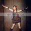 Steampunk Short Sleeveless Striped Dress-tunic