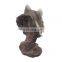 lifelike wolf bust statue for decoration