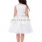 Grace Karin Sleeveless Flower Decorated Flower Girl Princess White Wedding Pageant Party Dress CL010417-1