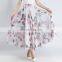 T-SK517 Cheap Wholesale Womens Summer Flare Long Printed Chiffon Skirt