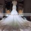 Heavy beaded royal luxurious heavy beaded Cathedral train new western wedding dress bridal gown wholesale