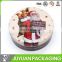 Santa Claus designed round cookie tin box, Christmas tin box