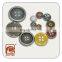 Normal 4 Holes ABS Plastic Silver/Brass/Gold Plating Color Button Has Small Thin Rim For Garment Coat, Sweater